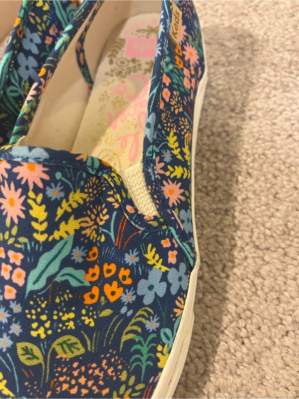 Keds x Rifle Paper Co Double Decker Floral Canvas Slip-on Shoes - Picture 3 of 11